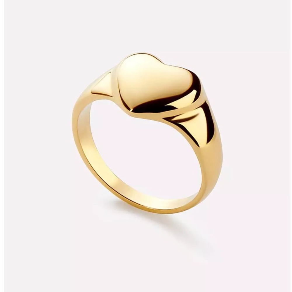 NWT Ana Luisa Isla Gold Heart Signet Ring